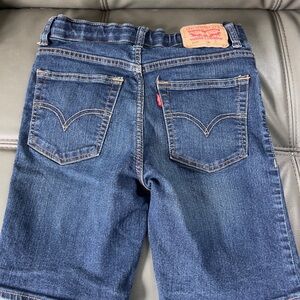 Levi's boy’s Dark Blue Denim Jean shorts